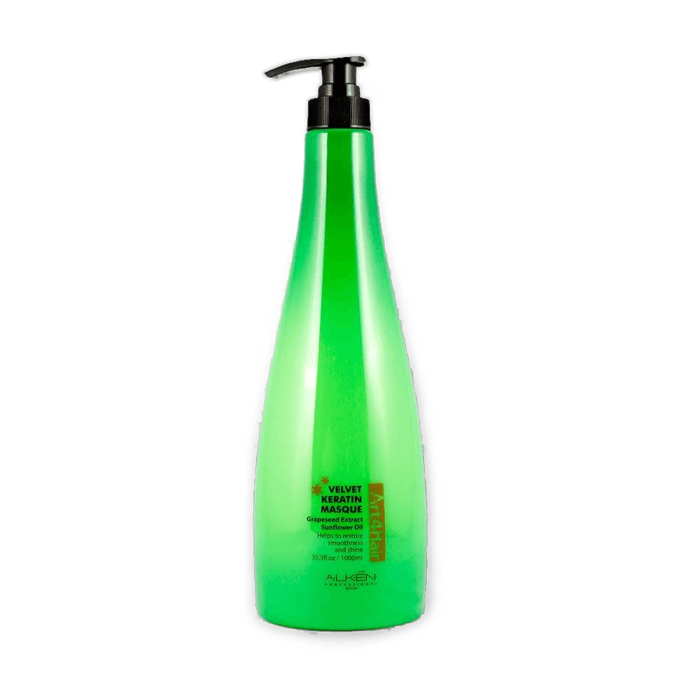 Alken Art4Hair Velvet Keratin Masque in a 1000ml green salon pump bottle
