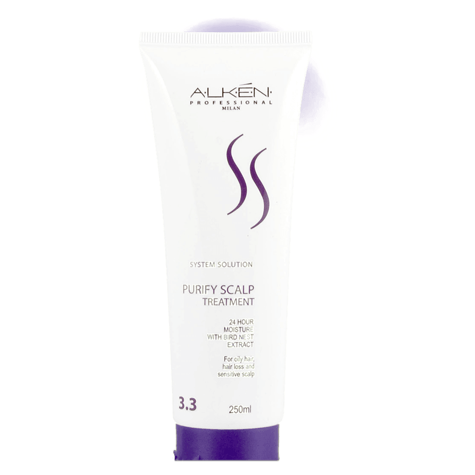 Alken System Solution 3.3 Purify Scalp Treatment in a white 250ml tube with a purple cap